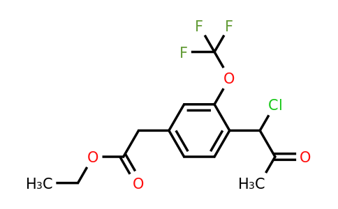 1806469-56-6 | Ethyl 4-(1-chloro-2-oxopropyl)-3-(trifluoromethoxy)phenylacetate