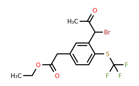 1806469-75-9 | Ethyl 3-(1-bromo-2-oxopropyl)-4-(trifluoromethylthio)phenylacetate