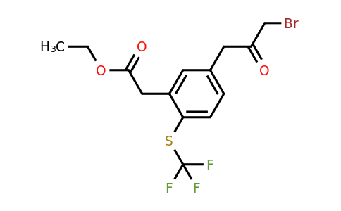 1806469-85-1 | Ethyl 5-(3-bromo-2-oxopropyl)-2-(trifluoromethylthio)phenylacetate