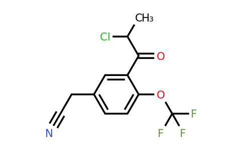 1806469-98-6 | 3-(2-Chloropropanoyl)-4-(trifluoromethoxy)phenylacetonitrile