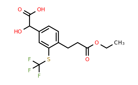 1806470-15-4 | 4-(3-Ethoxy-3-oxopropyl)-3-(trifluoromethylthio)mandelic acid