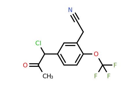 1806470-37-0 | 5-(1-Chloro-2-oxopropyl)-2-(trifluoromethoxy)phenylacetonitrile