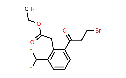 1806478-30-7 | Ethyl 2-(3-bromopropanoyl)-6-(difluoromethyl)phenylacetate