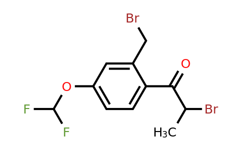 1806480-03-4 | 2-Bromo-1-(2-(bromomethyl)-4-(difluoromethoxy)phenyl)propan-1-one