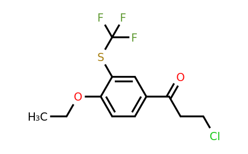 1806481-63-9 | 3-Chloro-1-(4-ethoxy-3-(trifluoromethylthio)phenyl)propan-1-one