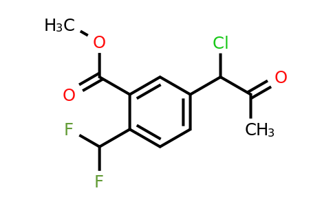 1806483-49-7 | Methyl 5-(1-chloro-2-oxopropyl)-2-(difluoromethyl)benzoate
