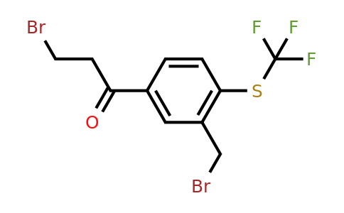 1806483-73-7 | 3-Bromo-1-(3-(bromomethyl)-4-(trifluoromethylthio)phenyl)propan-1-one