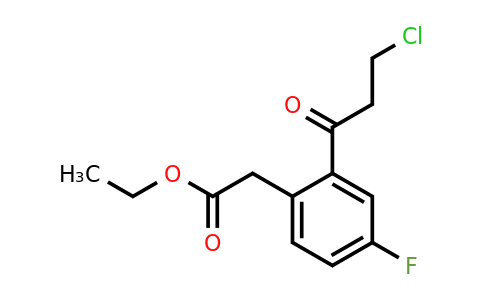 1806484-84-3 | Ethyl 2-(3-chloropropanoyl)-4-fluorophenylacetate