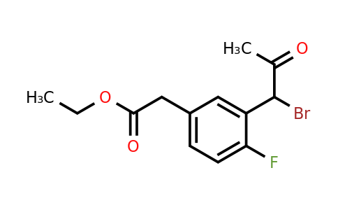 1806484-92-3 | Ethyl 3-(1-bromo-2-oxopropyl)-4-fluorophenylacetate