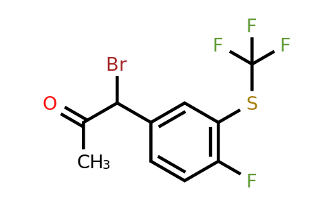 1806485-42-6 | 1-Bromo-1-(4-fluoro-3-(trifluoromethylthio)phenyl)propan-2-one