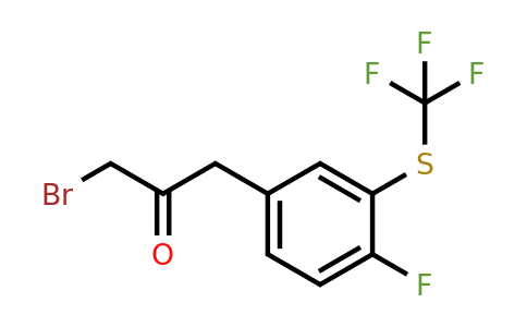 1806485-43-7 | 1-Bromo-3-(4-fluoro-3-(trifluoromethylthio)phenyl)propan-2-one