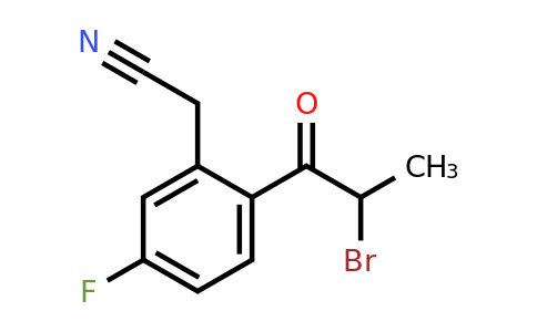 1806486-39-4 | 2-(2-Bromopropanoyl)-5-fluorophenylacetonitrile