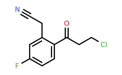 1806486-44-1 | 2-(3-Chloropropanoyl)-5-fluorophenylacetonitrile
