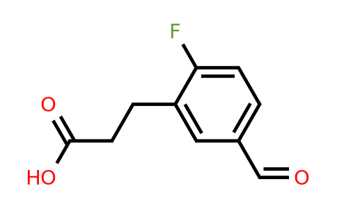 1806487-32-0 | 2-Fluoro-5-formylphenylpropanoic acid
