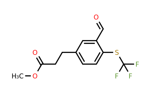 1806488-08-3 | Methyl 3-(3-formyl-4-(trifluoromethylthio)phenyl)propanoate