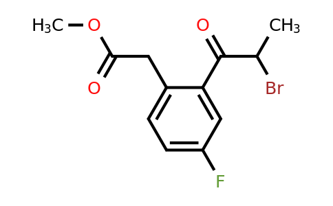 1806488-52-7 | Methyl 2-(2-bromopropanoyl)-4-fluorophenylacetate