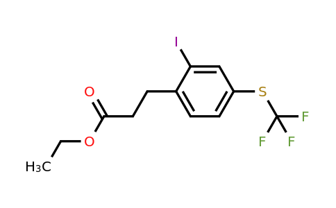 1806489-89-3 | Ethyl 3-(2-iodo-4-(trifluoromethylthio)phenyl)propanoate