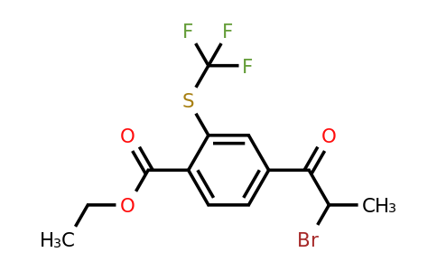 1806490-54-9 | Ethyl 4-(2-bromopropanoyl)-2-(trifluoromethylthio)benzoate
