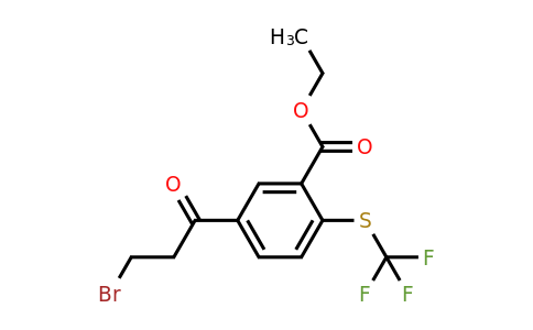 1806490-58-3 | Ethyl 5-(3-bromopropanoyl)-2-(trifluoromethylthio)benzoate