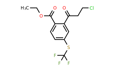 1806490-63-0 | Ethyl 2-(3-chloropropanoyl)-4-(trifluoromethylthio)benzoate