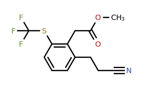 1806490-85-6 | Methyl 2-(2-cyanoethyl)-6-(trifluoromethylthio)phenylacetate