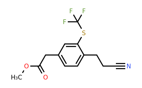 1806491-27-9 | Methyl 4-(2-cyanoethyl)-3-(trifluoromethylthio)phenylacetate