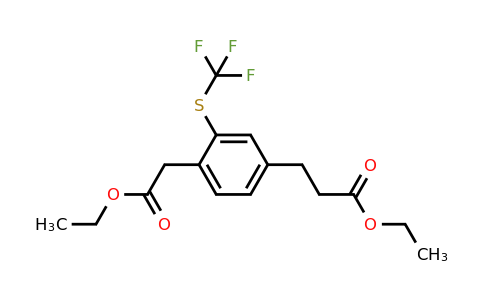 1806491-47-3 | Ethyl 4-(3-ethoxy-3-oxopropyl)-2-(trifluoromethylthio)phenylacetate