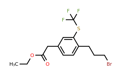 1806492-15-8 | Ethyl 4-(3-bromopropyl)-3-(trifluoromethylthio)phenylacetate