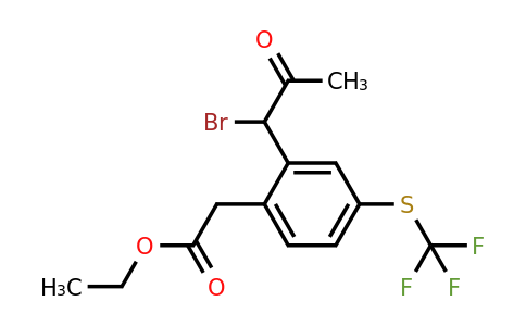 1806492-19-2 | Ethyl 2-(1-bromo-2-oxopropyl)-4-(trifluoromethylthio)phenylacetate
