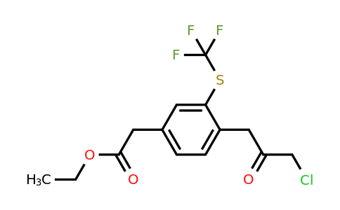 1806492-42-1 | Ethyl 4-(3-chloro-2-oxopropyl)-3-(trifluoromethylthio)phenylacetate