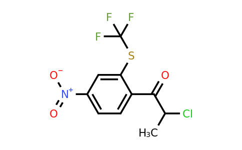 1806493-52-6 | 2-Chloro-1-(4-nitro-2-(trifluoromethylthio)phenyl)propan-1-one