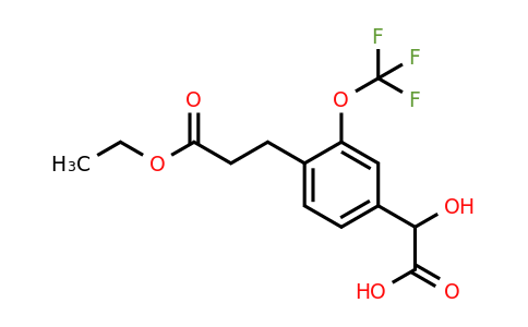 1806496-75-2 | 4-(3-Ethoxy-3-oxopropyl)-3-(trifluoromethoxy)mandelic acid