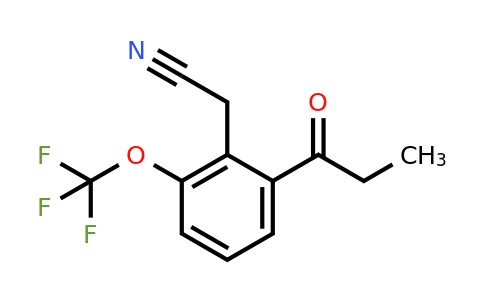 1806497-34-6 | 2-Propionyl-6-(trifluoromethoxy)phenylacetonitrile