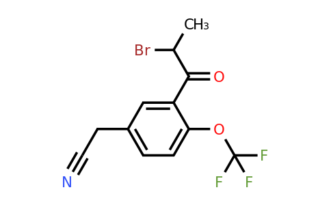 1806497-42-6 | 3-(2-Bromopropanoyl)-4-(trifluoromethoxy)phenylacetonitrile