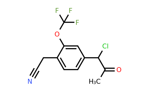 1806497-60-8 | 4-(1-Chloro-2-oxopropyl)-2-(trifluoromethoxy)phenylacetonitrile