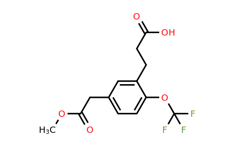 1806499-12-6 | Methyl 3-(2-carboxyethyl)-4-(trifluoromethoxy)phenylacetate
