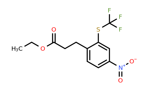 1806499-56-8 | Ethyl 3-(4-nitro-2-(trifluoromethylthio)phenyl)propanoate