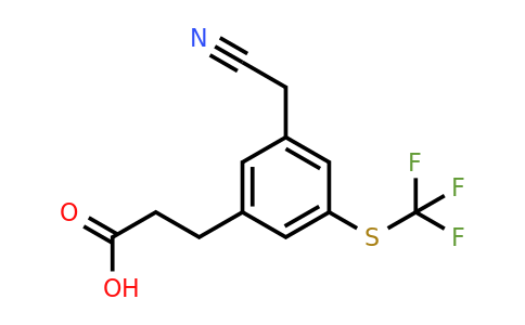 1806499-68-2 | 3-(2-Carboxyethyl)-5-(trifluoromethylthio)phenylacetonitrile