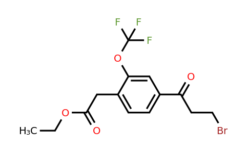 1806499-72-8 | Ethyl 4-(3-bromopropanoyl)-2-(trifluoromethoxy)phenylacetate