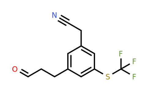 1806499-84-2 | 3-(3-Oxopropyl)-5-(trifluoromethylthio)phenylacetonitrile