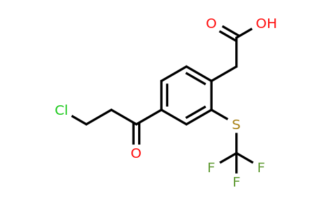 1806499-95-5 | 4-(3-Chloropropanoyl)-2-(trifluoromethylthio)phenylacetic acid