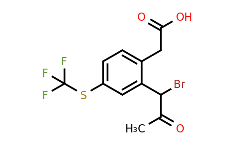 1806500-01-5 | 2-(1-Bromo-2-oxopropyl)-4-(trifluoromethylthio)phenylacetic acid