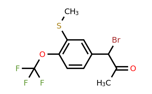 1806500-10-6 | 1-Bromo-1-(3-(methylthio)-4-(trifluoromethoxy)phenyl)propan-2-one