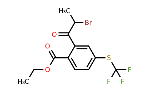 1806500-16-2 | Ethyl 2-(2-bromopropanoyl)-4-(trifluoromethylthio)benzoate