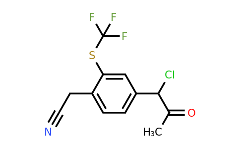 1806500-18-4 | 4-(1-Chloro-2-oxopropyl)-2-(trifluoromethylthio)phenylacetonitrile