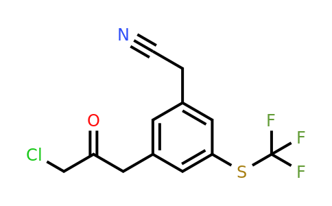 1806500-28-6 | 3-(3-Chloro-2-oxopropyl)-5-(trifluoromethylthio)phenylacetonitrile
