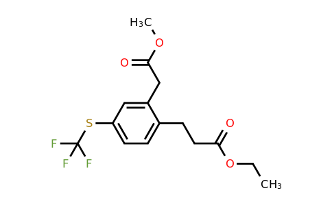 1806500-35-5 | Methyl 2-(3-ethoxy-3-oxopropyl)-5-(trifluoromethylthio)phenylacetate