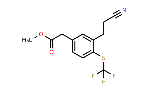 1806500-42-4 | Methyl 3-(2-cyanoethyl)-4-(trifluoromethylthio)phenylacetate