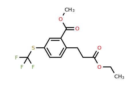 1806500-45-7 | Methyl 2-(3-ethoxy-3-oxopropyl)-5-(trifluoromethylthio)benzoate