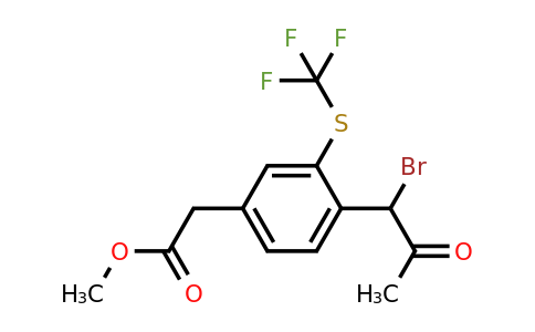 1806500-63-9 | Methyl 4-(1-bromo-2-oxopropyl)-3-(trifluoromethylthio)phenylacetate